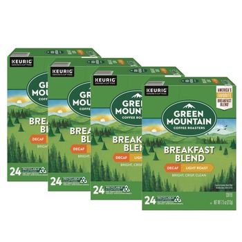 Green Mountain Coffee 5000378812 Coffee K-Cups - Breakfast Blend Decaf (96/Carton)