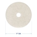 Floor Pads-Cleaning, Buffing & Polishing | Boardwalk BWK4017NAT 17 in. Diameter Natural Burnishing Floor Pads - White (5/Carton) image number 2