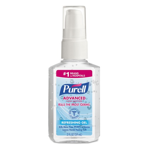 Hand Sanitizers | PURELL 9606-24 2 oz. Pump Bottle Advanced Gel Hand Sanitizer - Refreshing Scent (24/Carton) image number 0