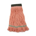 Mop Heads | Boardwalk BWK502OR 5 in. Super Loop Cotton/Synthetic Fiber Wet Mop Head - Medium, Orange (12/Carton) image number 0