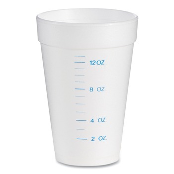 MEDICAL CUPS AND ACCESSORIES | Dart 16J16GRA 16 oz. Graduated Foam Medical Cups - White (1000/Carton)