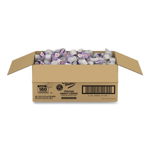 Creamers | Coffee-Mate 12222222 0.38 oz Mini Cups Bulk Liquid Coffee Creamer - Italian Sweet Cream (180/Carton) image number 0