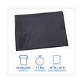 Low-Density Trash Bags | Boardwalk H7658SGK 38 in. x 58 in. 60 gal. 1.1 mil Linear Low Density Industrial Can Liners - Gray (100/Carton) image number 3