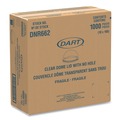 Cup Lids | Dart DNR662 No Hole Plastic Dome Lid Fits 9 oz to 22 oz. Cups - Clear (1000/Carton) image number 1