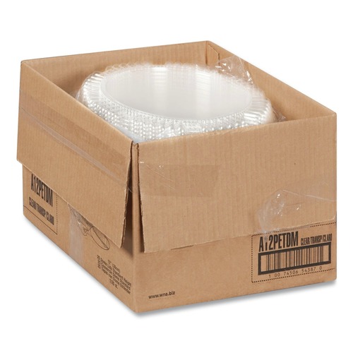 Food Containers & Lids | WNA WNA A12PETDM 12 in. Diameter x 2.75 in. h Caterline Plastic Dome Lids - Clear (25/Carton) image number 0