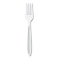 Disposable Forks | SOLO HSWFX-0007 Impress Heavyweight Full-Length Polystyrene Fork - White (100/Box, 10 Boxes/Carton) image number 1