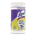 Cleaning Cloths & Wipes | LYSOL Brand 19200-81700 7 in. x 7.5 in. 1-Ply Dual Action Disinfecting Wipes - Citrus, White/Purple (6 Canisters/Carton) image number 2