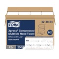 Perforated Roll & Hand Towels | Tork 424834 8.3 in. x 9.25 in. 1-Ply Xpress Compressed Multifold Hand Towels - White (12 Packs/Carton) image number 0