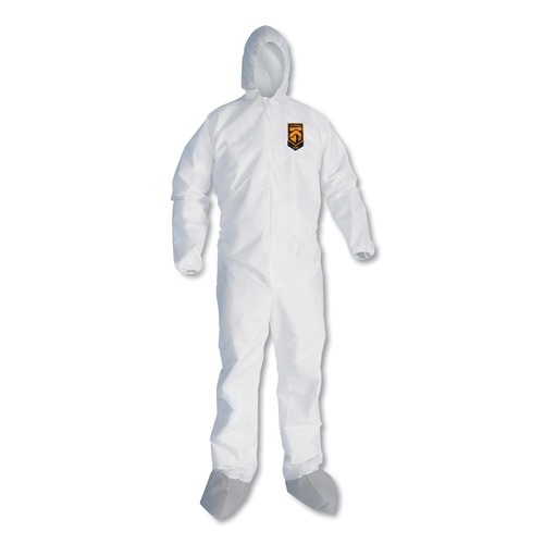 Hand Sanitizing Wipes | Ansell 48973 A45 Liquid and Particle Protection Surface Prep/Paint Coveralls - Large, White (25/Carton) image number 0