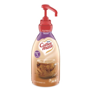Coffee-Mate 12039938 1.5 Liter Liquid Coffee Creamer Pump Dispenser - Sweetened Original