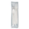 Cutlery Kits | SOLO MOW9Y-0007 Medium Weight PP Kit Wrapped Fork/Knife/Teaspoon/Napkin - White (250/Carton) image number 0