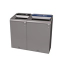 Indoor Waste Receptacles | Rubbermaid Commercial 1961628 33 Gallon Landfill Configure Indoor Recycling Waste Receptacle - Gray image number 2