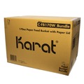 Food Containers & Lids | Karat C-FB170W_BUNDLE 8.9 in. x 8.36 in. 170 oz. Paper Food Bucket with Lid - White (150/Carton) image number 3