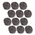 Grill Scrubbers | Boardwalk 84BWK SS 2-1/2 in. x 2-3/4 in. Stainless Steel Scrubber - Steel Gray (12/Carton) image number 0