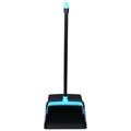 Dust Pans | Impact T0011-01 12.32 in. Wide 31.84 in. Aluminum Handle Plastic LobbyMaster Dust Pan - Blue/Black (6/Carton) image number 1