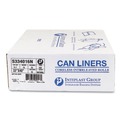High-Density Trash Bags | Inteplast Group S334016N 33 gal. 16 microns 33 in. x 40 in. High-Density Interleaved Commercial Can Liners - Clear (25 Bags/Roll, 10 Rolls/Carton) image number 2