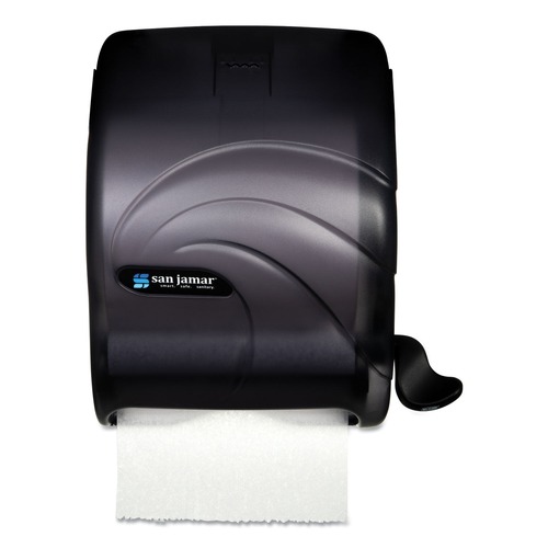 Towel Dispensers | San Jamar T990TBK 12.5 in. x 8.5 in. x 12.75 in. Oceans Element Lever Roll Towel Dispenser - Black Pearl image number 0