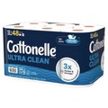 Toilet Tissues | Cottonelle 55480 Ultra CleanCare 1-Ply Septic Safe Strong Bath Tissue Toilet Paper - White (4/Carton) image number 1