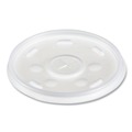 Food Containers & Lids | Dart 12SL 6 oz. to 14 oz. Plastic Lids for Foam Cups/Bowls/Containers - Translucent (1000/Carton) image number 1