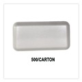 Food Containers & Lids | GEN 10SWH 10.93 in. x 5.75 in. x 0.63 in. No. 10S Foam Meat Trays - White (500/Carton) image number 1