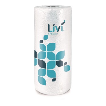  | Livi VPG Select 41504 10.98 in. x 9.98 in. 2-Ply Kitchen Roll Towel - White (30 Rolls/Carton)