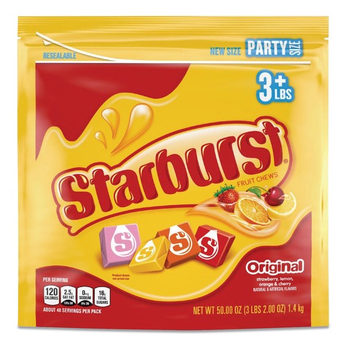 Perforated Roll & Hand Towels | Starburst 28086 50 oz. Bag Original Fruit Chews - Cherry, Lemon, Orange, Strawberry image number 0