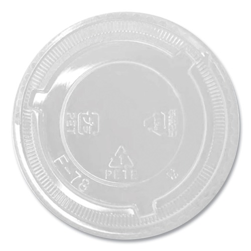 Cup Lids | Karat C-KC78TS-NH 8 oz. to 10 oz. Cold Cup No Hole Flat PET Lids - Clear (1000/Carton) image number 0