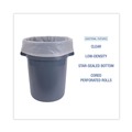 Low-Density Trash Bags | Boardwalk K7665WCK 38 in. x 65 in. 2.5 mil 60 Gallon Industrial Drum Liners Rolls - Clear (50/Carton) image number 3