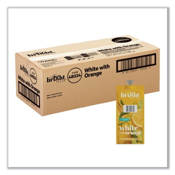 TEA | FLAVIA 48024 0.05 oz. Pouch The Bright Tea Co. Freshpack - White with Orange (100/Carton)