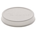 Food Containers & Lids | Pactiv Corp. LMC81216ECBB 4 in. EarthChoice PFAS-Free Compostable Sugarcane Soup Cup Lid - White (500/Carton) image number 0