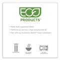 Food Containers & Lids | Eco-Products EP-BRSCLID-L Evolution World EcoLid 25 Percent Recycled Food Container Lid Fits 12 to 32 oz Containers - White (500/Carton) image number 1