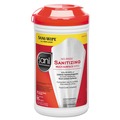Cleaning Cloths & Wipes | Sani Professional P56784 95 Wipes Unscented No-Rinse Sanitizing Multi-Surface Wipes - White (6/Carton) image number 1