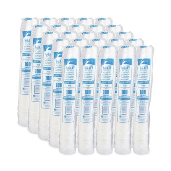 Dart Y10 10 oz. High-Impact Polystyrene Cold Cups - Translucent (25 Sleeves/Carton)
