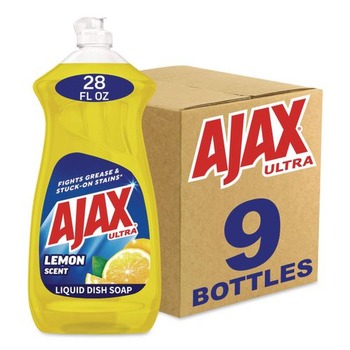 Ajax 144673 28 oz. Bottle Dish Detergent - Lemon Scent (9/Carton)