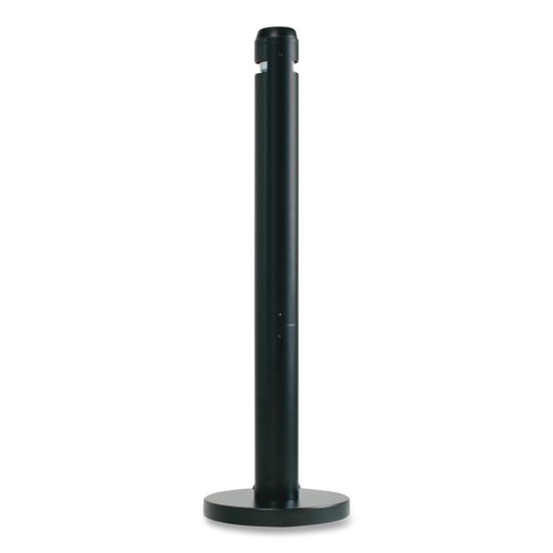 Smoking Receptacles | Rubbermaid Commercial FGR1BK 4 in. x 41 in. 0.9 gal. Round Steel Smoker's Pole - Black image number 0