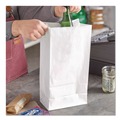 Grocery Bags | Ross & Wallace Paper Products 120320500PK/BL 8.25 in. x 5.25 in. x 16.13 in. #20 Size Grocery Paper Bags - White (500/Bundle) image number 3