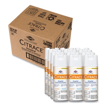 DISINFECTANTS AND SANITIZERS | Clorox Healthcare 49100 14 oz. Aerosol Citrus Citrace Hospital Disinfectant and Deodorizer (12/Carton)