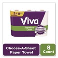 Perforated Roll & Hand Towels | Viva 56530 5.1 in. x 11 in. 1-Ply Signature Cloth Choose-A-Sheet Kitchen Roll Paper Towels - White (8/Carton) image number 3