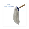 Mop Heads | Boardwalk BWKRM32016 16 oz. Rayon Cut-End Lie-Flat Mop Head - White (12/Carton) image number 4