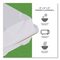 Food Containers & Lids | Eco-Products EP-HC96NFA Vanguard 9 in. x 6 in. x 3 in. 1-Compartment Renewable and Compostable Sugarcane Clamshells - White (250/Carton) image number 4