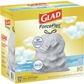 Drawstring & Kitchen Bags | Glad 78899 ForceFlex 24 in. x 27.38 in. 13 Gallon Kitchen Drawstring Trash Bags - Fresh Clean Scent/White (240/Carton) image number 2