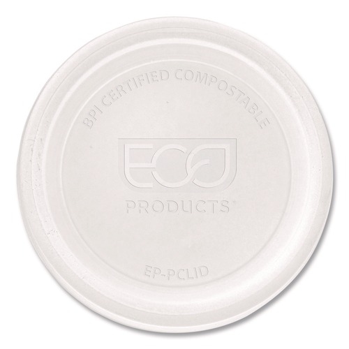 Souffle & Portion Cups | Eco-Products EP-PCLID Compostable PLA Plastic Portion Cup Lids Fits 2 oz. to 4 oz. Portion Cups - Clear (2000/Carton) image number 0