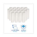 Low-Density Trash Bags | Boardwalk H6036MWKR01 30 in. x 36 in. 30 gal. 0.5 mil Perforated Roll Low-Density Waste Can Liners - White (200/Carton) image number 3