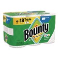 Perforated Roll & Hand Towels | Bounty 80799721 Select-a-Size Kitchen Roll Paper Towels, 2-Ply, 5.9 x 11, White, 123 Sheets/Triple Roll, 6 Rolls/Carton image number 1