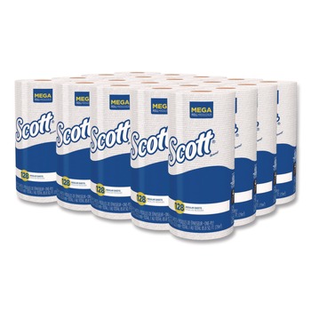 Scott 41482 1-Ply 11 in. x 8.75 in. Kitchen Roll Towels (128/Roll 20 Rolls/Carton)