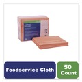 Cleaning Cloths & Wipes | Tork 192293 11.75 in. x 14.75 in. 1-Ply Small Pack Foodservice Cloth - Unscented/Red/Red Stripe (4/Carton) image number 2