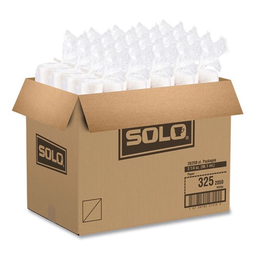 Cups | SOLO 325-2050 3.25 oz ProPlanet Seal Paper Portion Cups - White (250/Bag, 20 Bags/Carton) image number 0