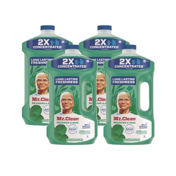 Mr. Clean 80749542 64 oz. Bottle Multipurpose Cleaning Solution with Febreze - Meadows and Rain (4/Carton)
