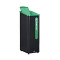 Indoor Waste Receptacles | Rubbermaid Commercial 2078991 Sustain 15 gal Metal/Plastic Decorative Refuse with Recycling Lid - Black/Green image number 1