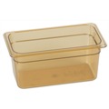 Food Storage Containers & Lids | Carlisle 3086213 12.75 in. x 12.75 in. x 6 in. 5.7 qt. StorPlus High Heat Plastic Food Pan - Amber image number 0